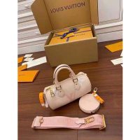 Louis Vuitton Women Papillon BB Carryall Bag Bouton De Rose Pink Embossed Grained Cowhide Leather