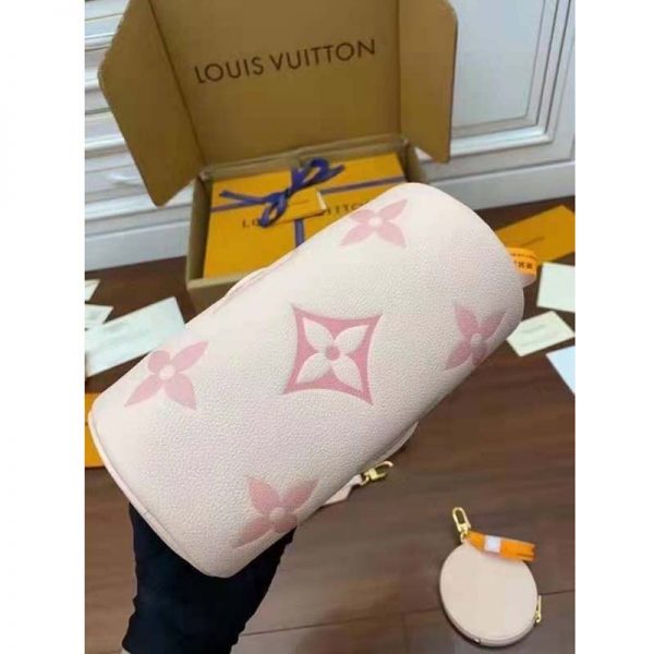 Louis Vuitton Women Papillon BB Carryall Bag Bouton De Rose Pink Embossed Grained Cowhide Leather (8)