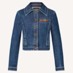 Louis Vuitton Women Retro Organic Cotton Denim Jacket Regular Fit