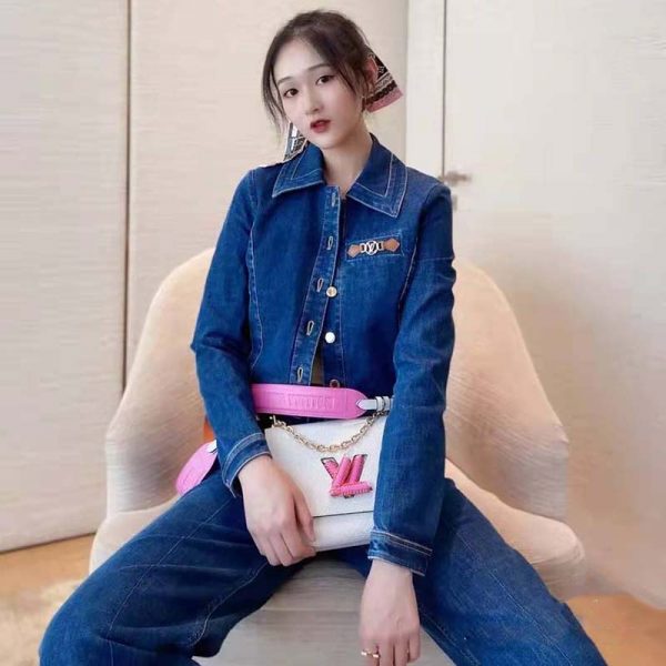 Louis Vuitton Women Retro Organic Cotton Denim Jacket Regular Fit (6)