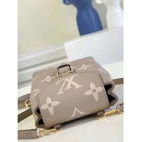 Louis Vuitton Women Tiny Backpack Mist Gray Monogram Coated Canvas Cowhide-Leather