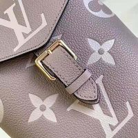 Louis Vuitton Women Tiny Backpack Mist Gray Monogram Coated Canvas Cowhide-Leather