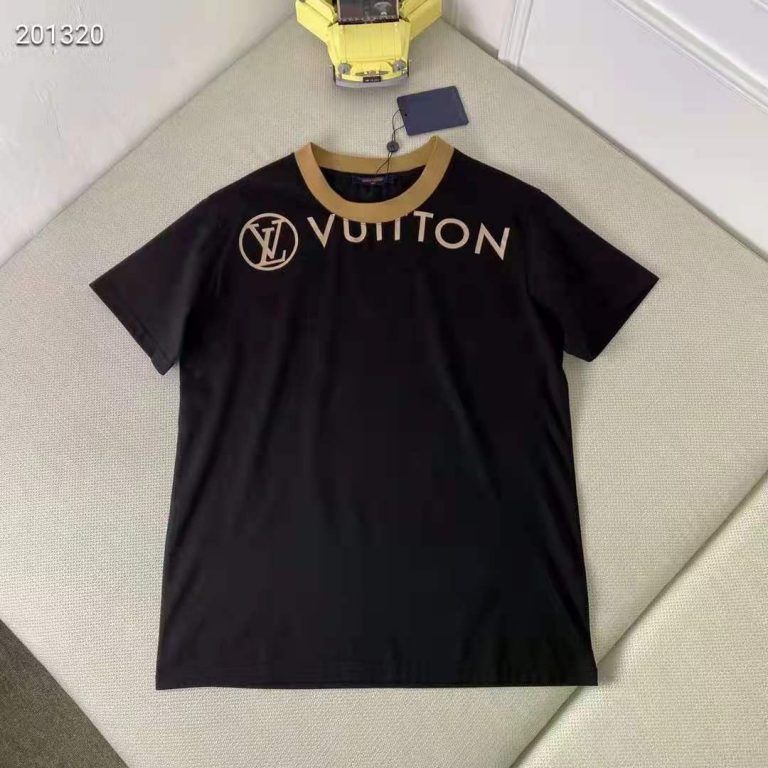 Louis Vuitton Women Vuittamins Cotton Jersey T-Shirt LV Circle Black ...