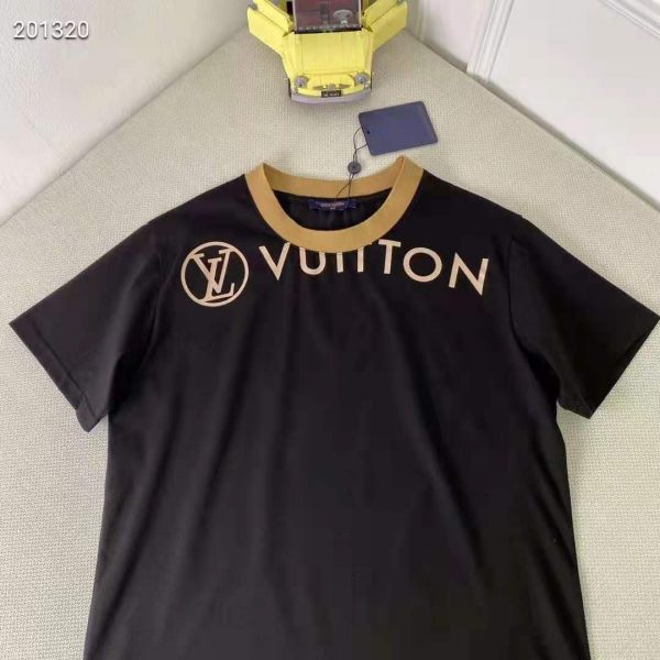 Louis Vuitton Women Vuittamins Cotton Jersey T-Shirt LV Circle Black Regular Fit (6)