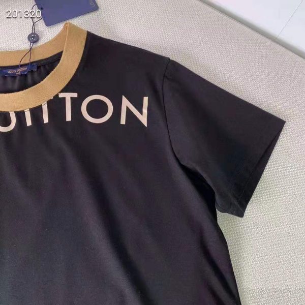 Louis Vuitton Women Vuittamins Cotton Jersey T-Shirt LV Circle Black Regular Fit (8)