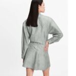 Louis Vuitton Women Washed Silk Monogram Long-Sleeved Dress Silver Regular Fit – Bild 11