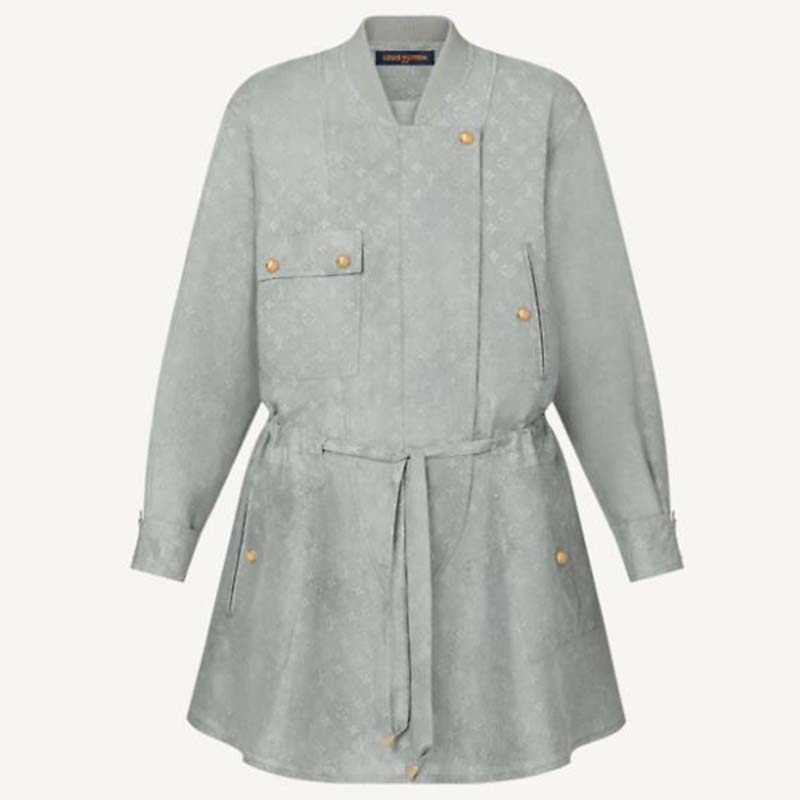 Silk maxi dress Louis Vuitton Grey size 38 FR in Silk - 29464794