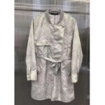 Louis Vuitton Women Washed Silk Monogram Long-Sleeved Dress Silver Regular Fit – Bild 2