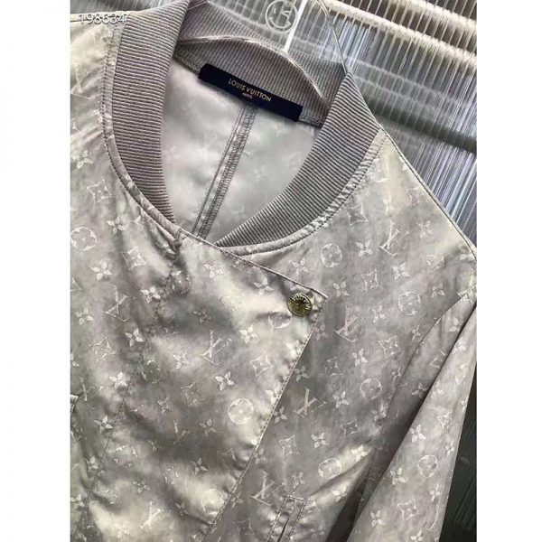 Louis Vuitton Women Washed Silk Monogram Long-Sleeved Dress Silver Regular Fit (6)