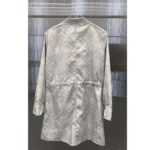 Louis Vuitton Women Washed Silk Monogram Long-Sleeved Dress Silver Regular Fit – Bild 3