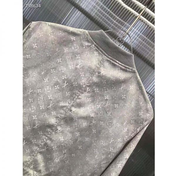 Louis Vuitton Women Washed Silk Monogram Long-Sleeved Dress Silver Regular Fit (9)