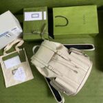 Gucci GG Unisex GG Embossed Backpack White GG Embossed Leather - Image 3