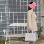 Gucci GG Unisex Jackie 1961 Medium Tote Bag White Leather Gold Toned Hardware – Bild 10