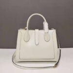 Gucci GG Unisex Jackie 1961 Medium Tote Bag White Leather Gold Toned Hardware – Bild 4