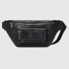 Gucci GG Unisex White Embossed Belt Bag Tonal Leather