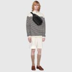 Gucci GG Unisex White Embossed Belt Bag Tonal Leather – Bild 12