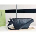 Gucci GG Unisex White Embossed Belt Bag Tonal Leather – Bild 3