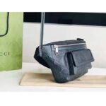 Gucci GG Unisex White Embossed Belt Bag Tonal Leather – Bild 5