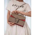 Gucci GG Women Dionysus GG Small Shoulder Bag Beige Ebony GG Supreme Canvas - Image 7