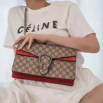 Gucci GG Women Dionysus GG Small Shoulder Bag Beige Ebony GG Supreme Canvas - Image 10