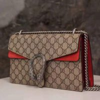 Gucci GG Women Dionysus GG Small Shoulder Bag Beige Ebony GG Supreme Canvas