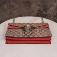 Gucci GG Women Dionysus GG Small Shoulder Bag Beige Ebony GG Supreme Canvas