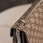 Gucci GG Women Dionysus GG Small Shoulder Bag Beige Ebony GG Supreme Canvas Black Suede - Image 9