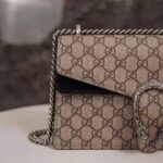 Gucci GG Women Dionysus GG Small Shoulder Bag Beige Ebony GG Supreme Canvas Black Suede - Image 8