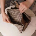 Gucci GG Women Dionysus GG Small Shoulder Bag Beige Ebony GG Supreme Canvas Brown Suede - Image 9
