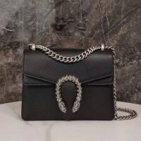 Gucci GG Women Dionysus Leather Mini Bag Black Metal-Free Tanned Leather