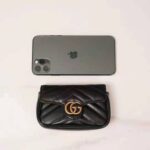 Gucci GG Women GG Marmont Matelassé Leather Super Mini Bag Black Matelassé Chevron - Image 6