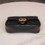 Gucci GG Women GG Marmont Matelassé Leather Super Mini Bag Black Matelassé Chevron - Image 4