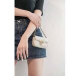 Gucci GG Women GG Marmont Matelassé Leather Super Mini Bag White Matelassé Chevron - Image 15