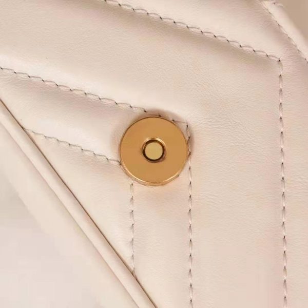 Gucci GG Women GG Marmont Matelassé Leather Super Mini Bag White Matelassé Chevron (5)