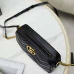 Gucci GG Women GG Marmont Small Matelassé Shoulder Bag Black Double G - immagine 4