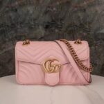 Gucci GG Women GG Marmont Small Pink Matelassé Shoulder Bag Double G - Bild 2