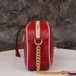 Gucci GG Women GG Marmont Small Shoulder Bag Dark Red Diagonal Matelassé Leather - Image 6