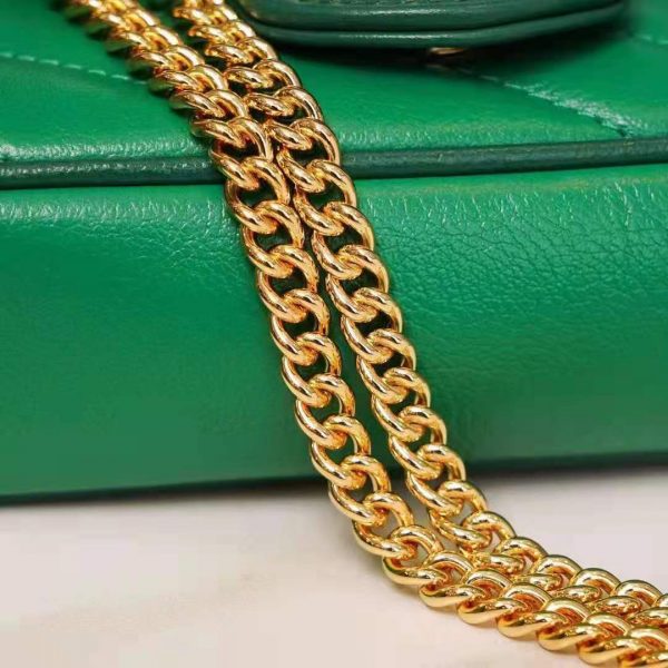 Gucci GG Women GG Marmont Super Mini Bag Bright Green Diagonal Matelassé Leather (7)