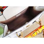 Gucci GG Women Gucci Diana Small Tote Bag Double G White Leather - Image 8