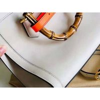 Gucci GG Women Gucci Diana Small Tote Bag Double G White Leather