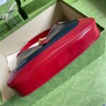 Gucci GG Women Jackie 1961 Small Shoulder Bag Navy Leather Dark Red Leather – Bild 4