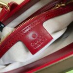 Gucci GG Women Jackie 1961 Small Shoulder Bag Navy Leather Dark Red Leather – Bild 9