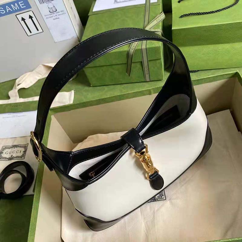 Gucci Black White GG Small Jackie 1961 Bag