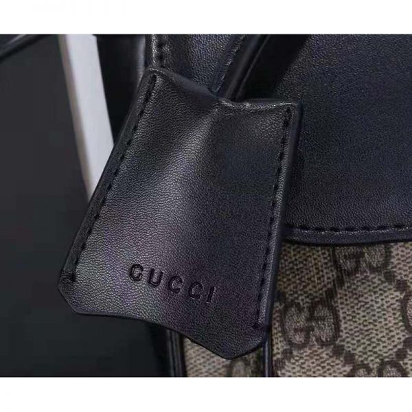 Gucci GG Women Padlock Mini Bag Beige and Ebony GG Supreme Canvas with Black Leather (6)