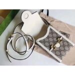 Gucci Unisex Gucci Horsebit 1955 Mini Bag Beige Ebony GG Supreme Canvas - Image 6