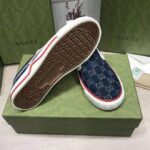Gucci Unisex  Gucci Tennis 1977 Slip-On Sneaker Eco Washed Organic GG Jacquard Denim – Bild 10