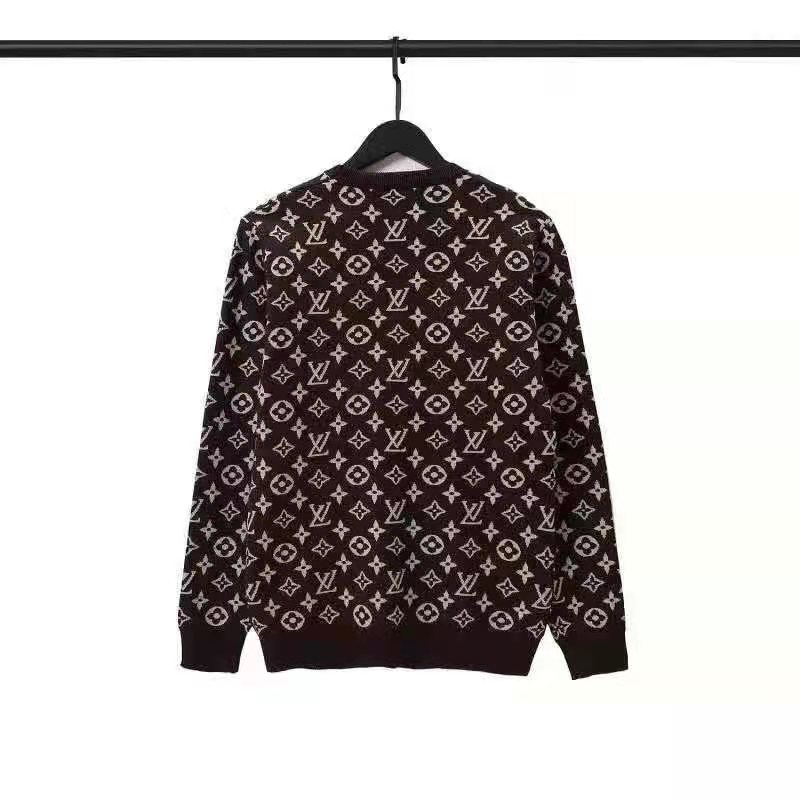 SOLD) LOUIS VUITTON FULL MONOGRAM JACQUARD CREWNECK Size XL