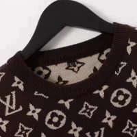 Louis Vuitton LV Men Full Monogram Jacquard Crew Neck Cotton Black