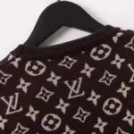 Louis Vuitton LV Men Full Monogram Jacquard Crew Neck Cotton Black - Image 4