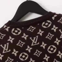 Louis Vuitton LV Men Full Monogram Jacquard Crew Neck Cotton Black